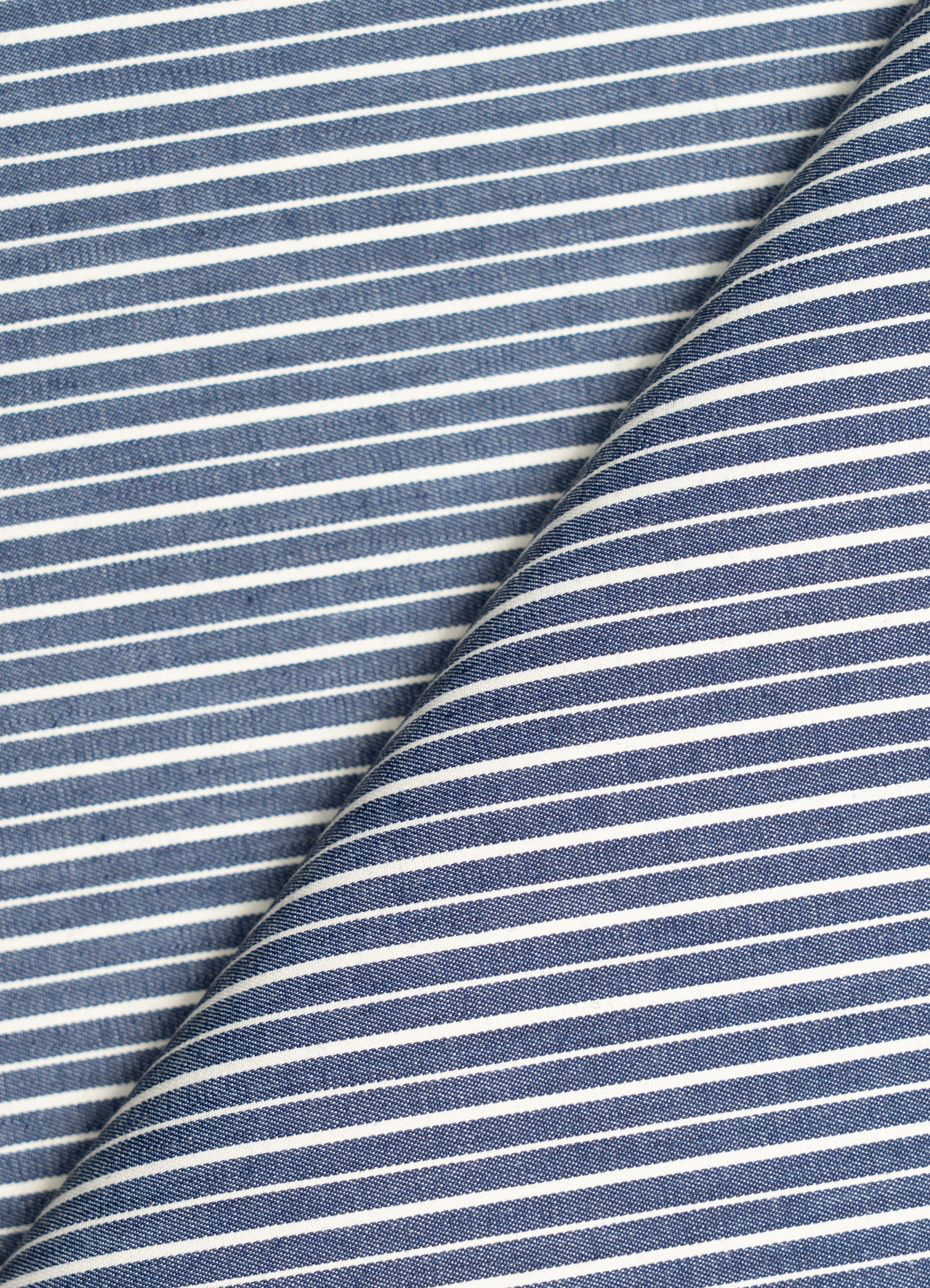 Striped Cotton stretch Denim - 6.8 oz