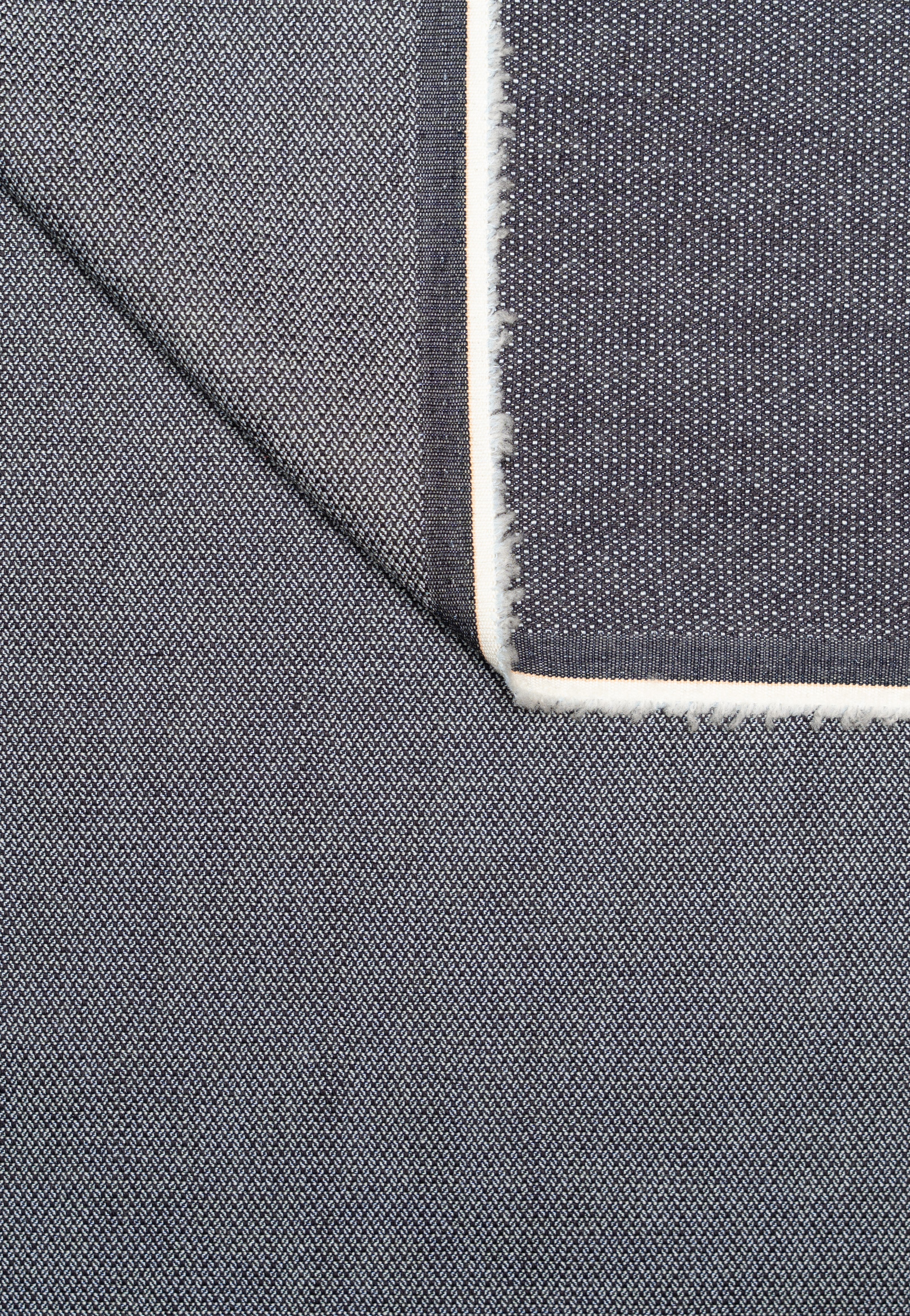 Jacquard stretch misto cotone e lana microfantasia - 9,5 oz