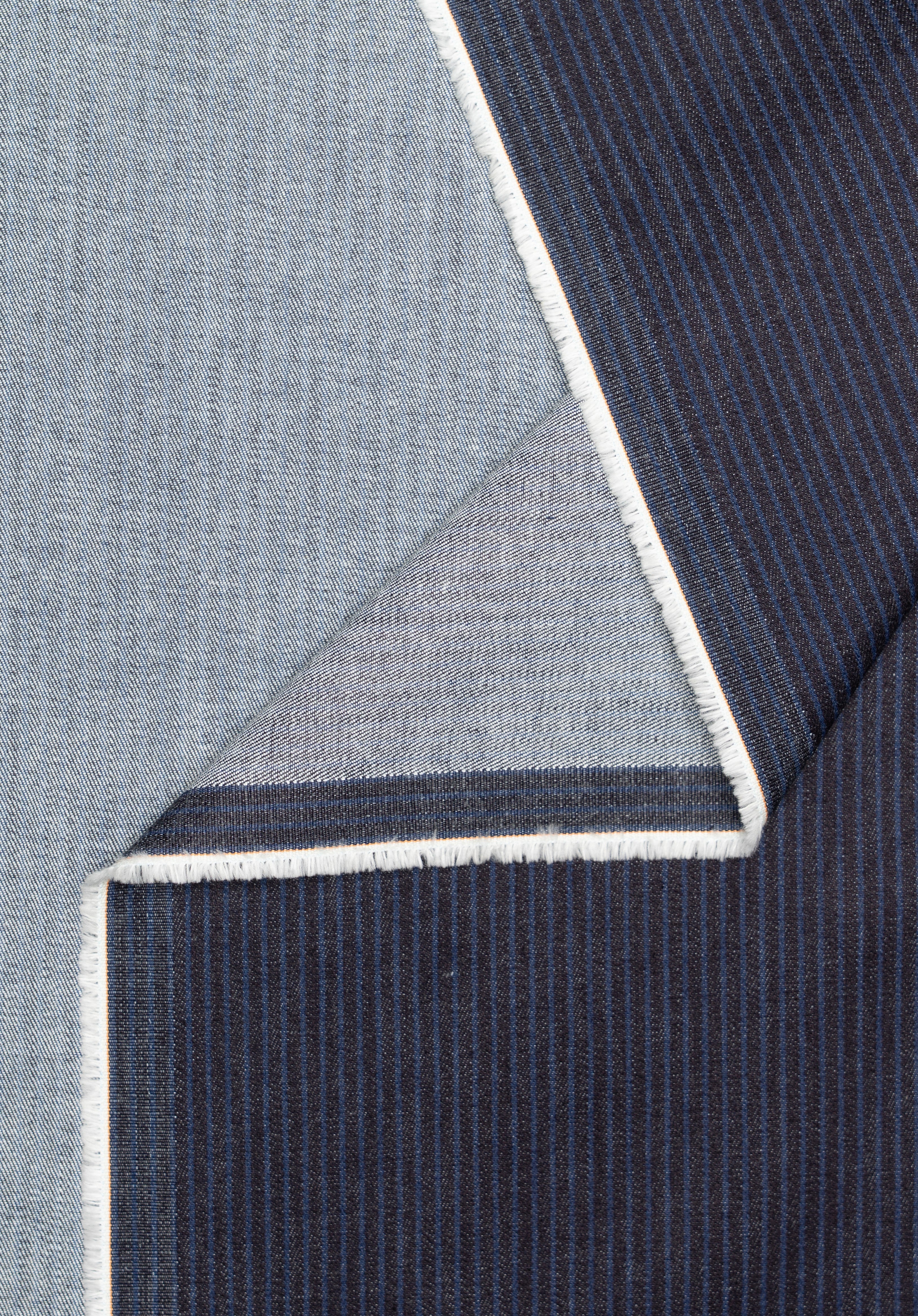 Denim misto cotone rigato