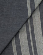 Jacquard-Mischung Baumwolle Muster Gestreift OCS - 8 oz, Blau, 58% Bio-Baumwolle - 36% Baumwolle - 4% Viskose - 1% Polyester - 1% Polyamid