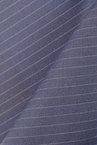 Tropical wool Chalk stripe in pure Virgin Wool, Blue, 100% Virgin wool
