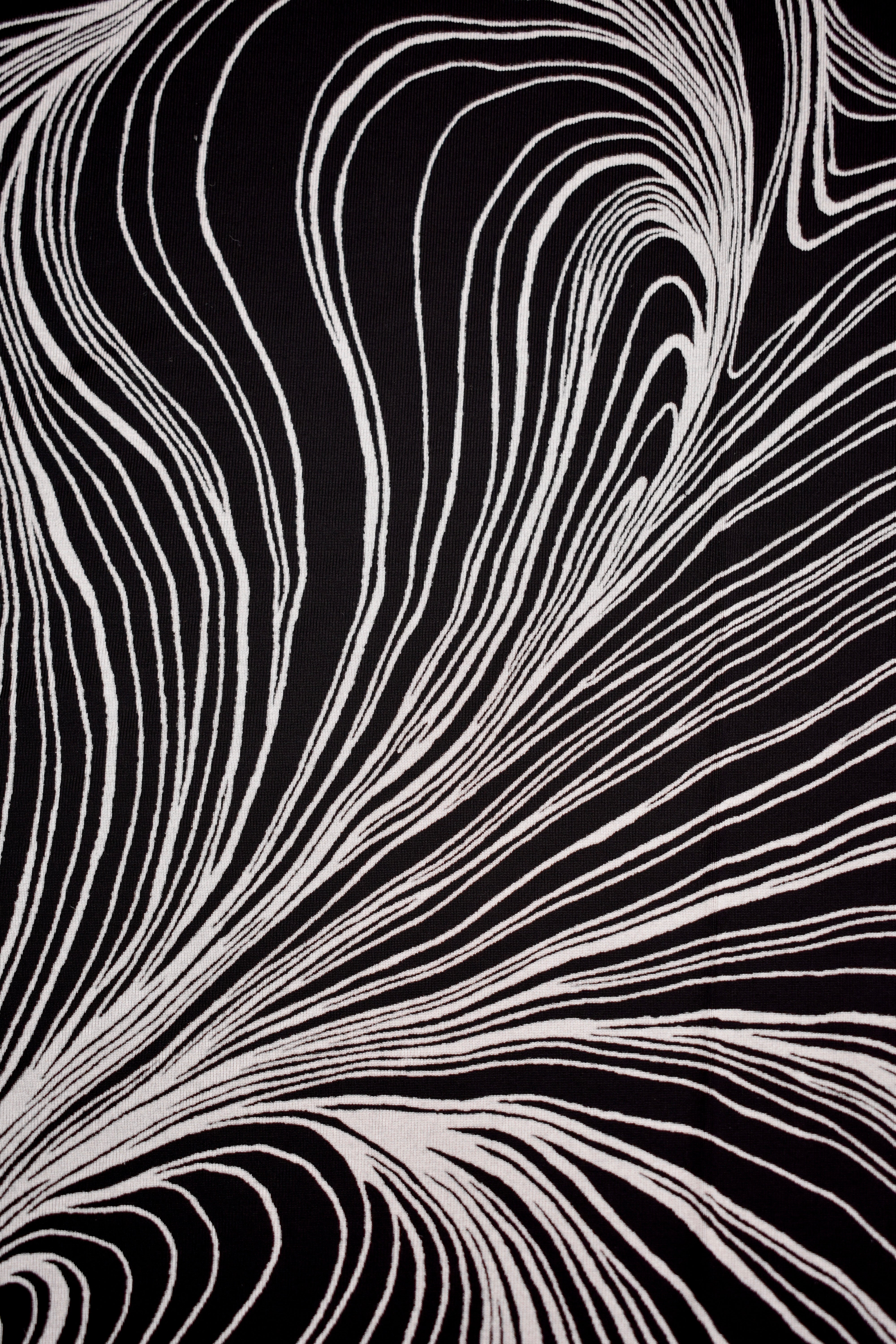 Jersey viscose fabric printed with striped fantasy stretch