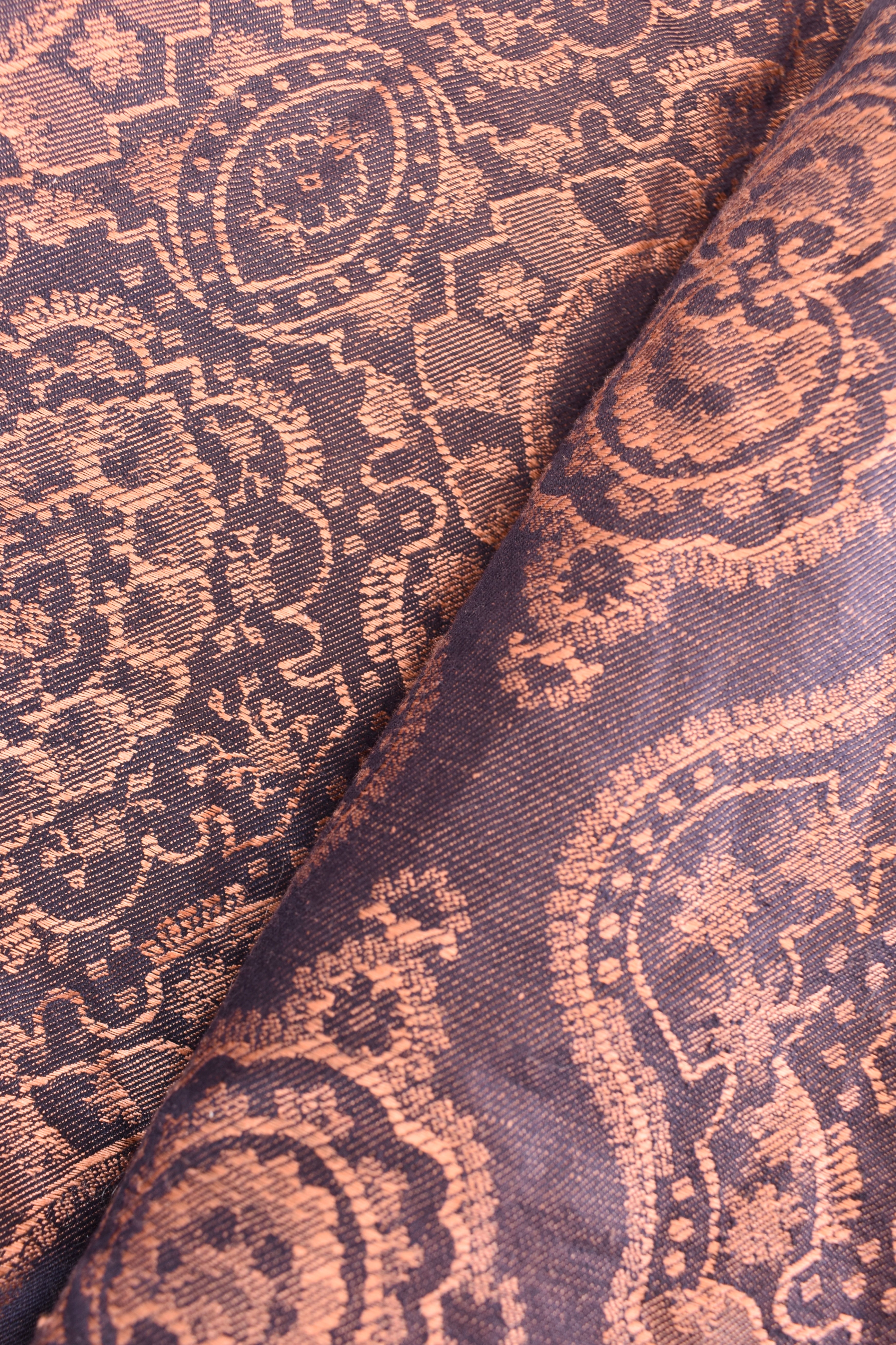 Denim jacquard  in cotone e lino