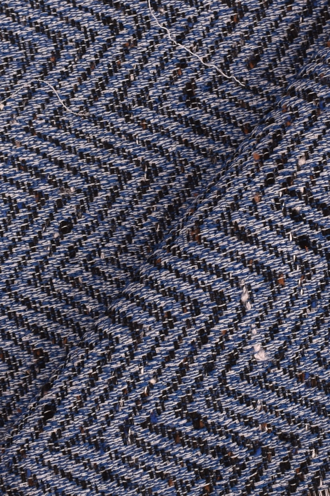 Jacquard cotton, wool, viscose, and silk blend