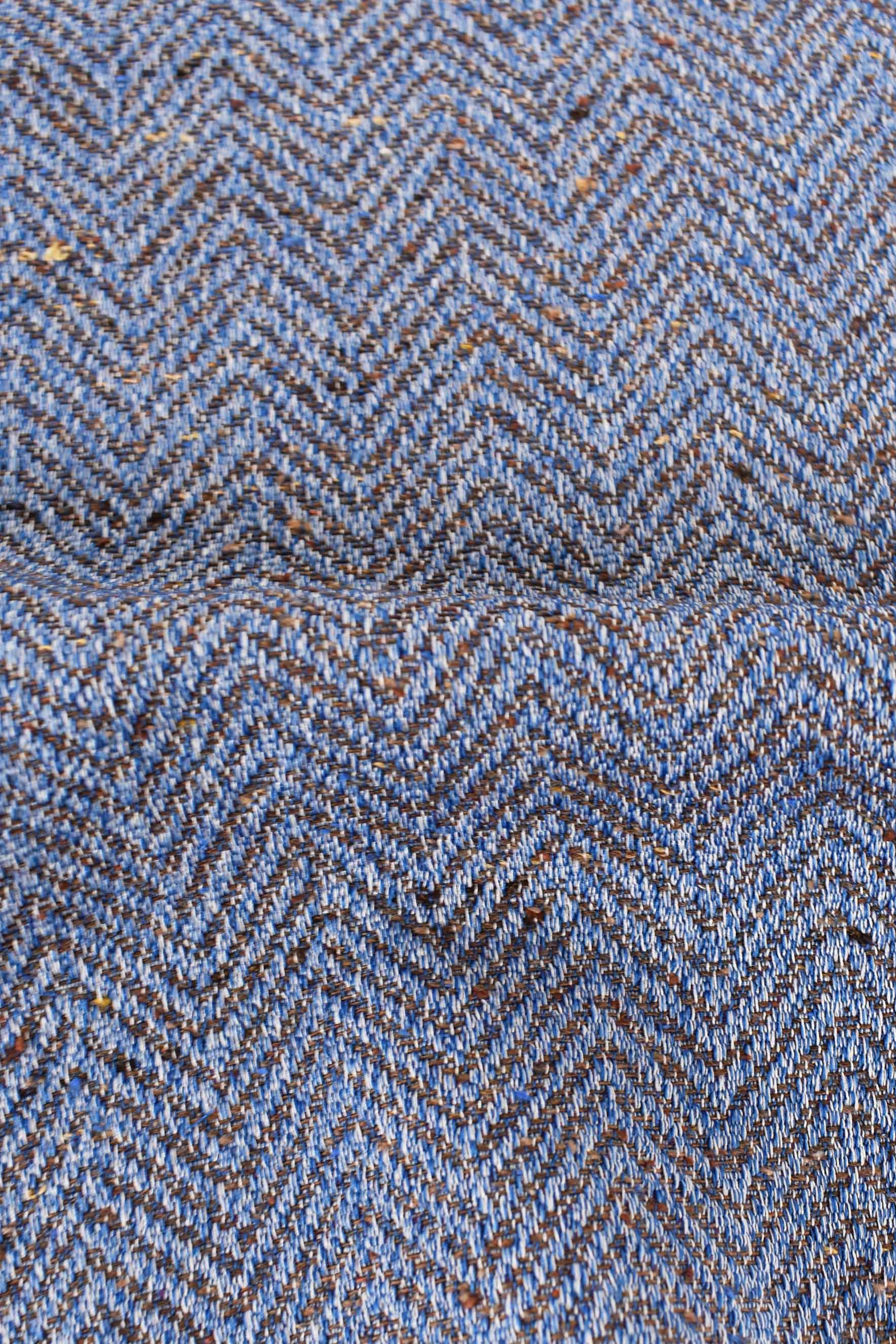 Cotton blend jacquard, light blue