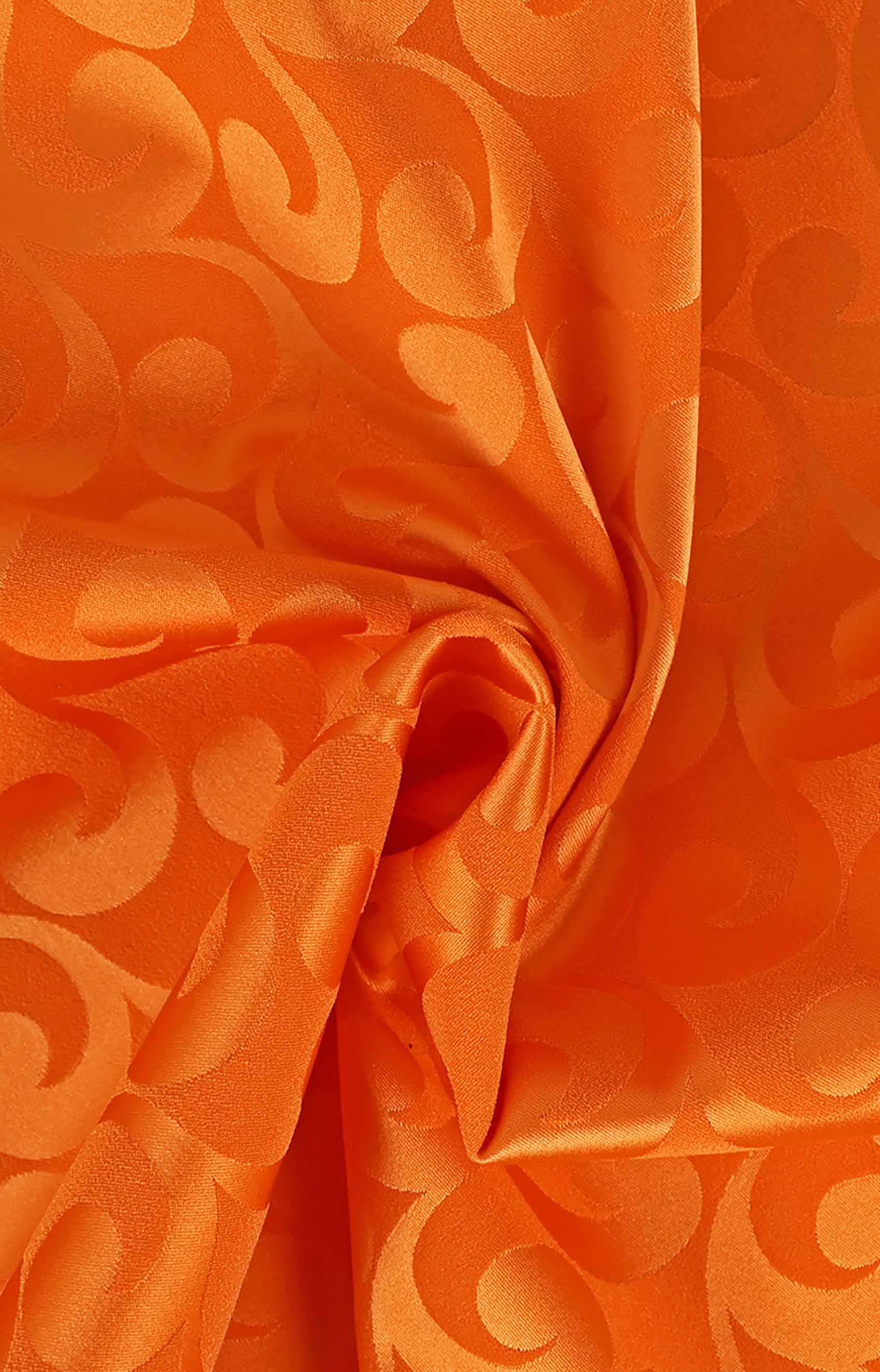 Orange stretch jacquard