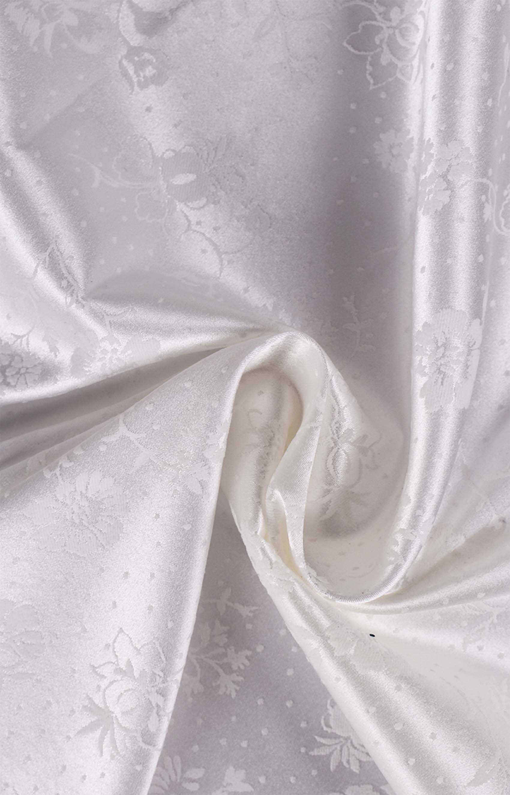 Weißer glänzender Stretch-Jacquard