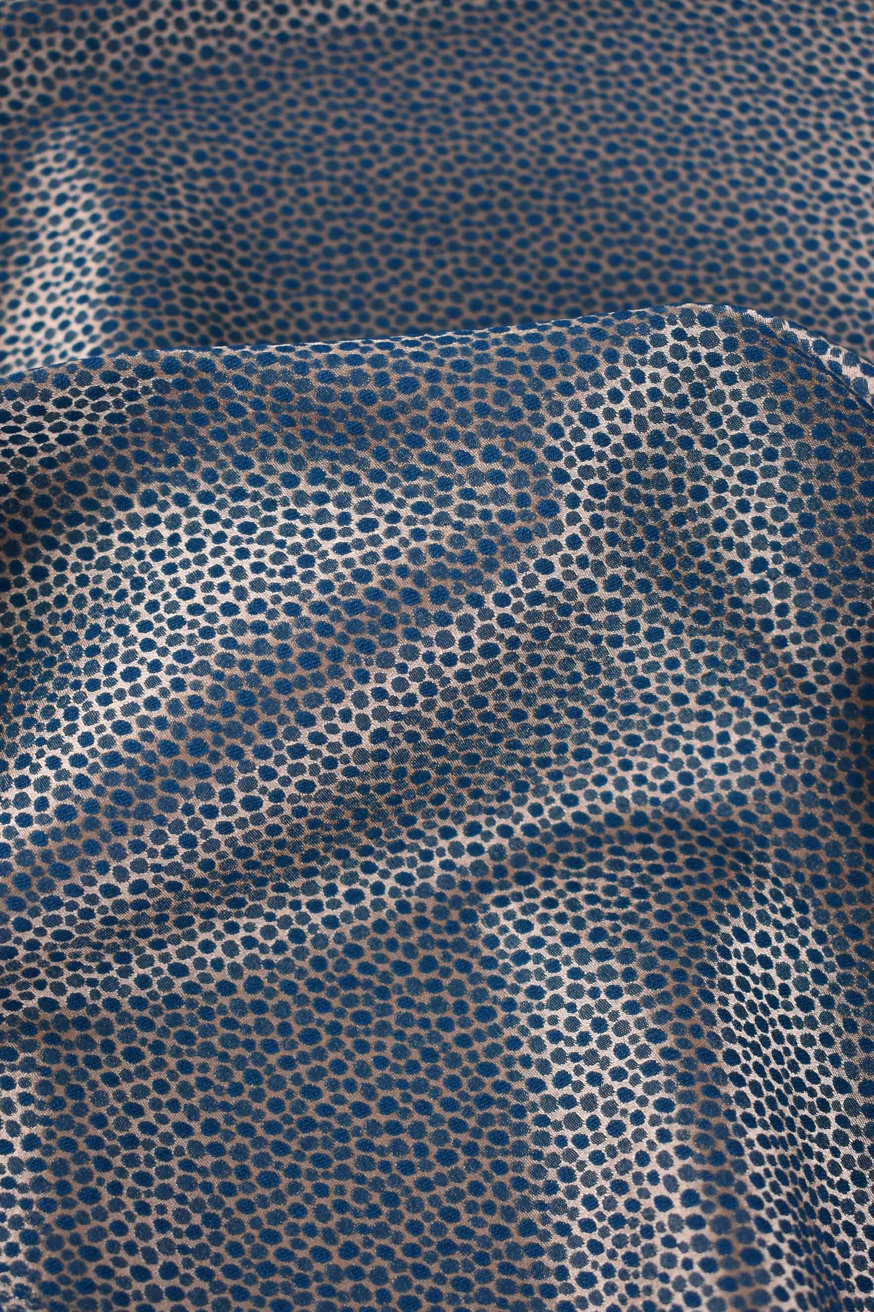 Brown stretch jacquard