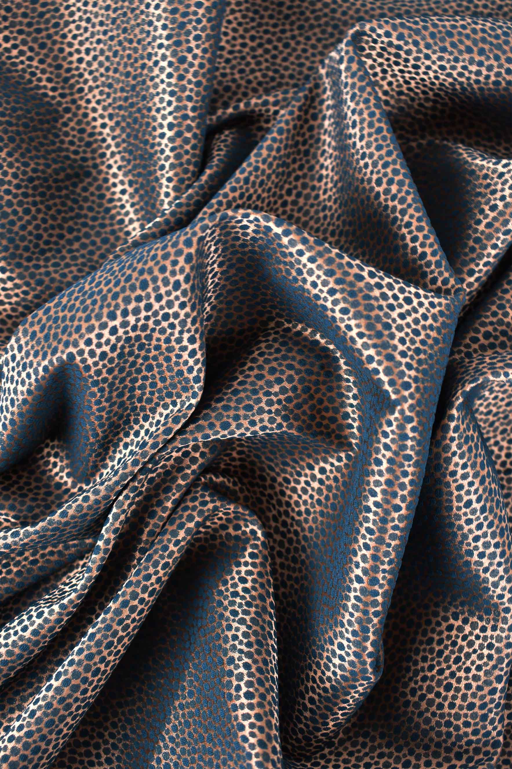 Brown stretch jacquard