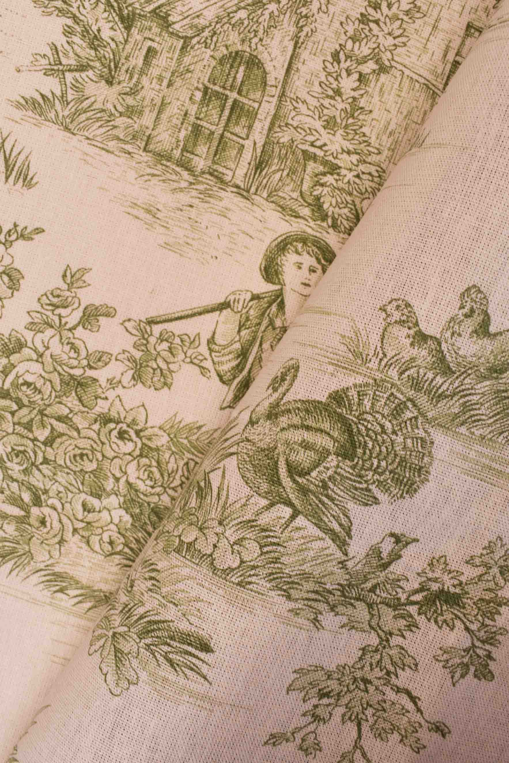 Tela 100% Baumwolle Fantasie Toile de Jouy für die Inneneinrichtung