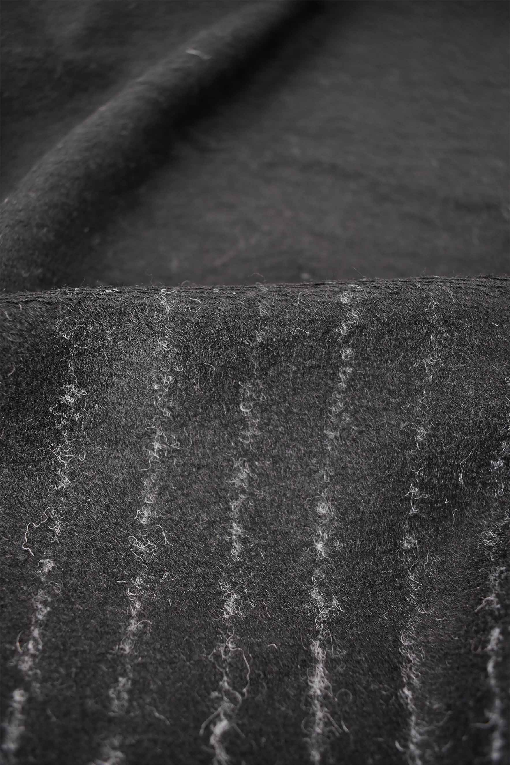 Dark grey boiled wool