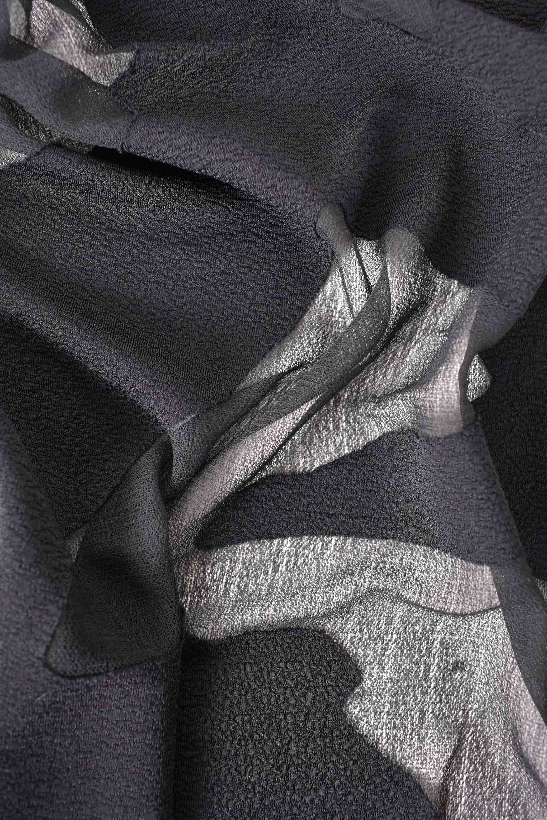 Schwarzer Devorè-Pullover