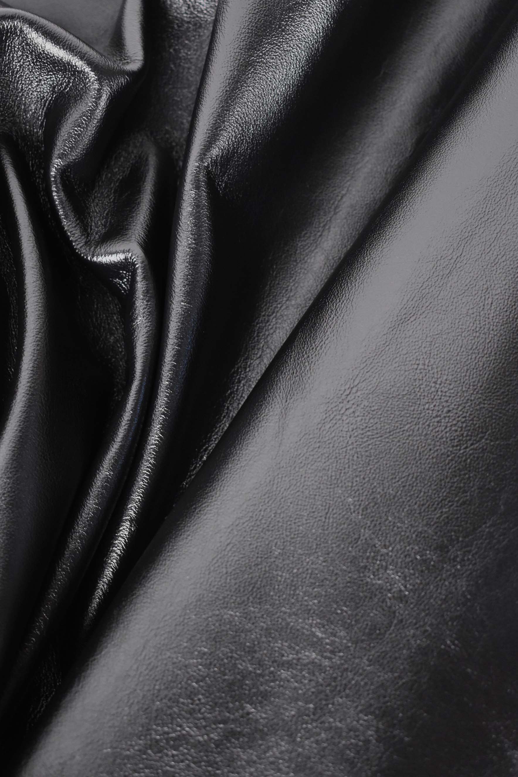 Black drummed half calf