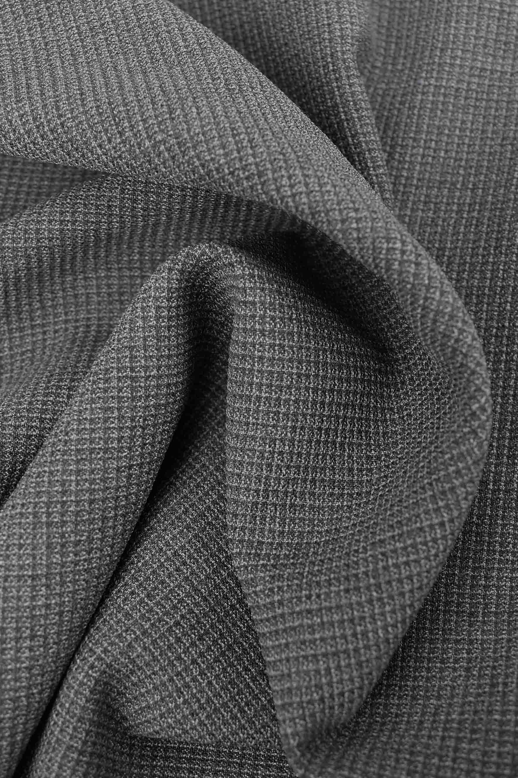 Fresco wool stretch wool blend virgin wool honeycomb pattern