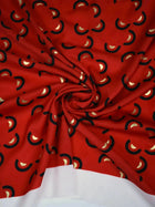 Pannello crepe poliestere stampato, Rosso, 100% Poliestere