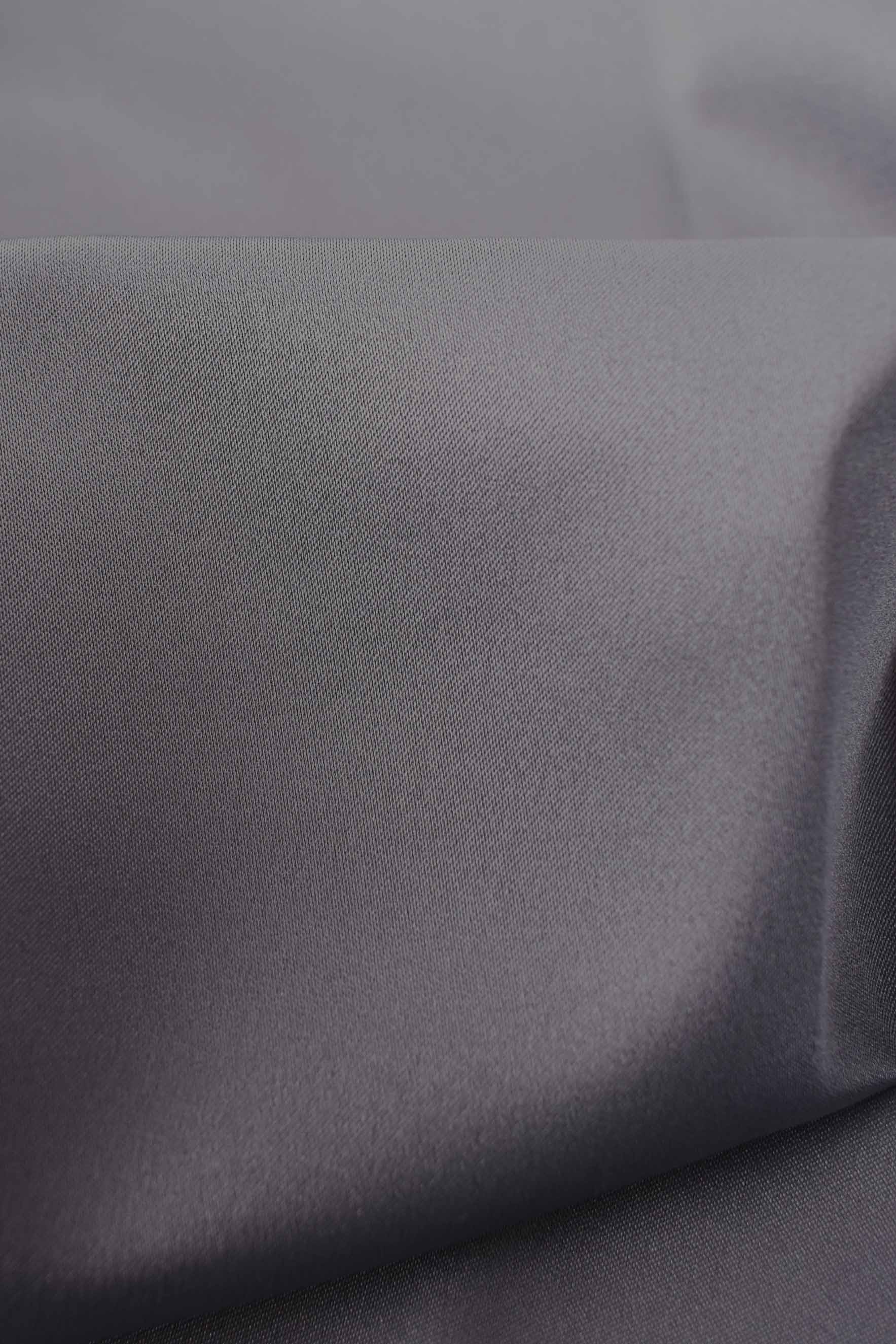 Dark grey solid colour satin1