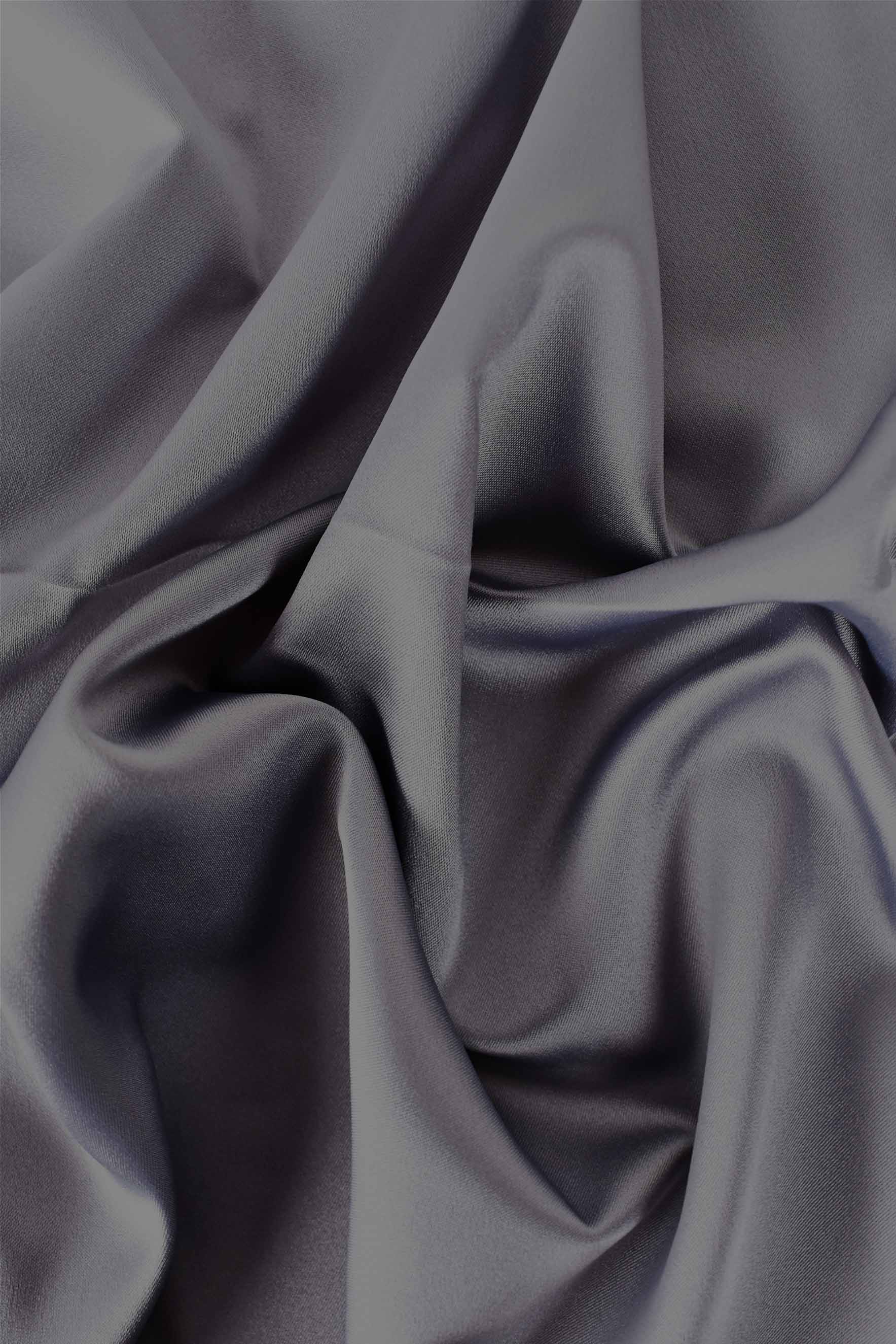 Dark grey solid colour satin2