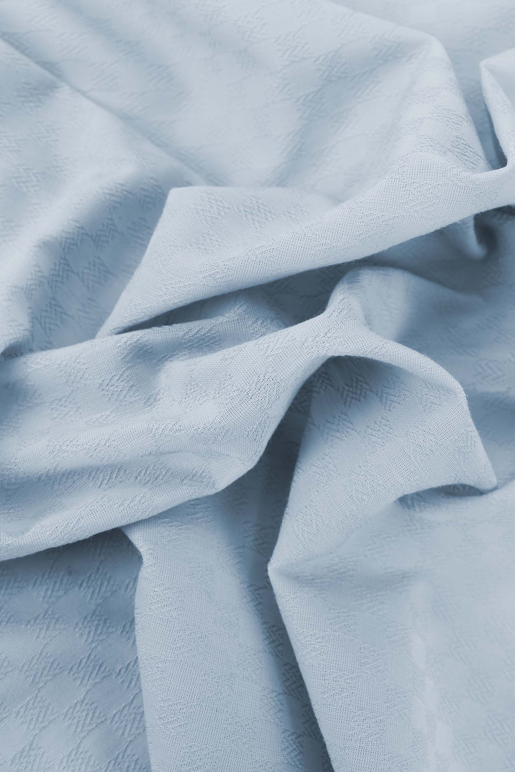 Twill cotton blend fabric with check pattern