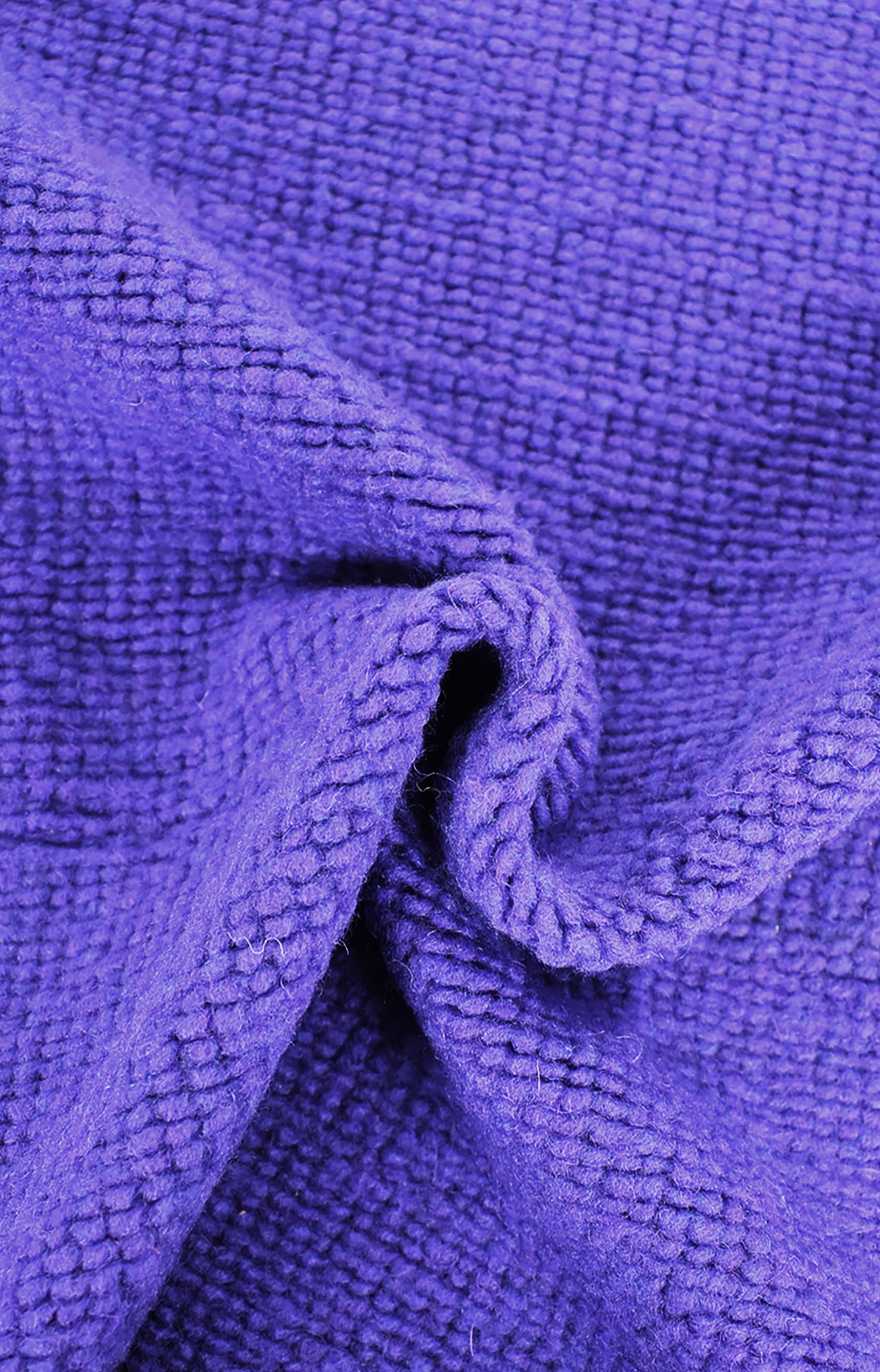 Lilac chunky knit fabric