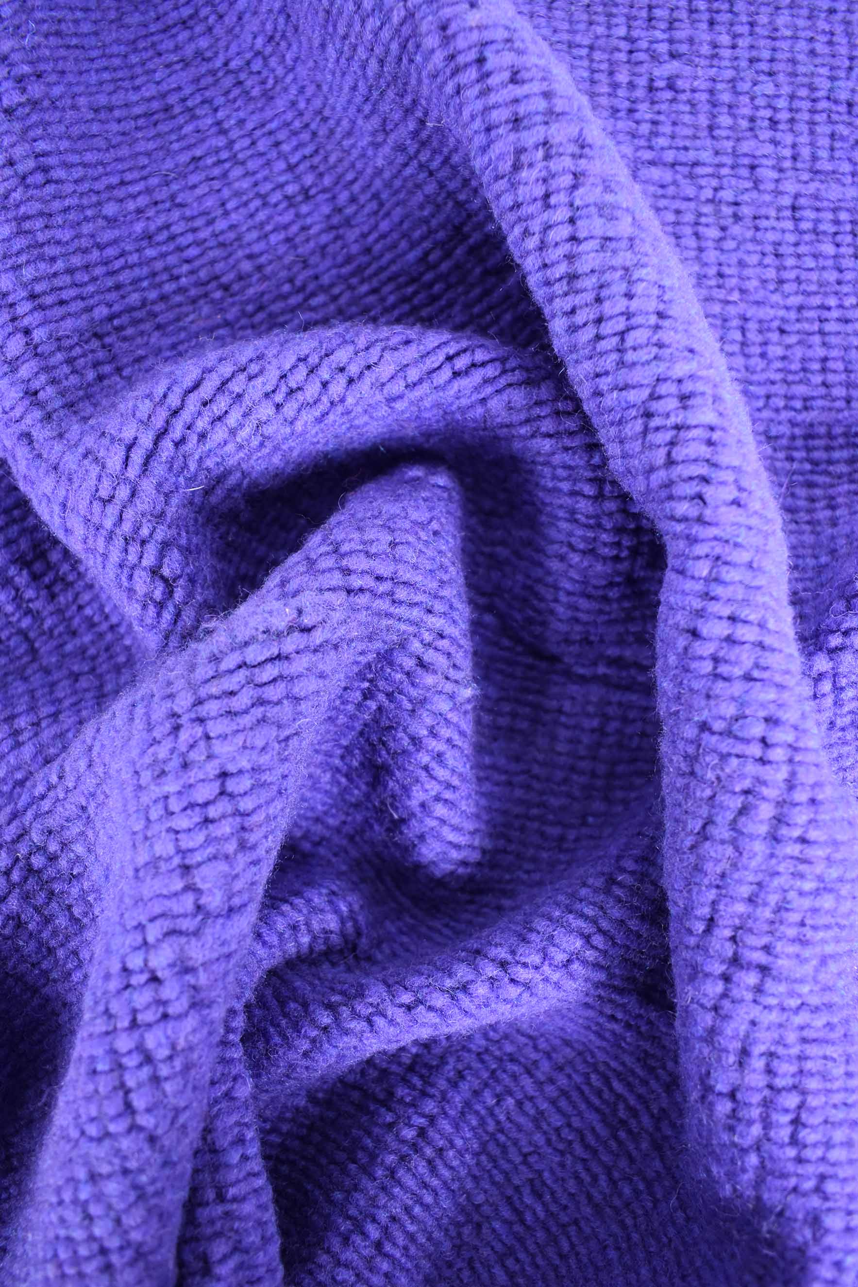 Lilac chunky knit fabric