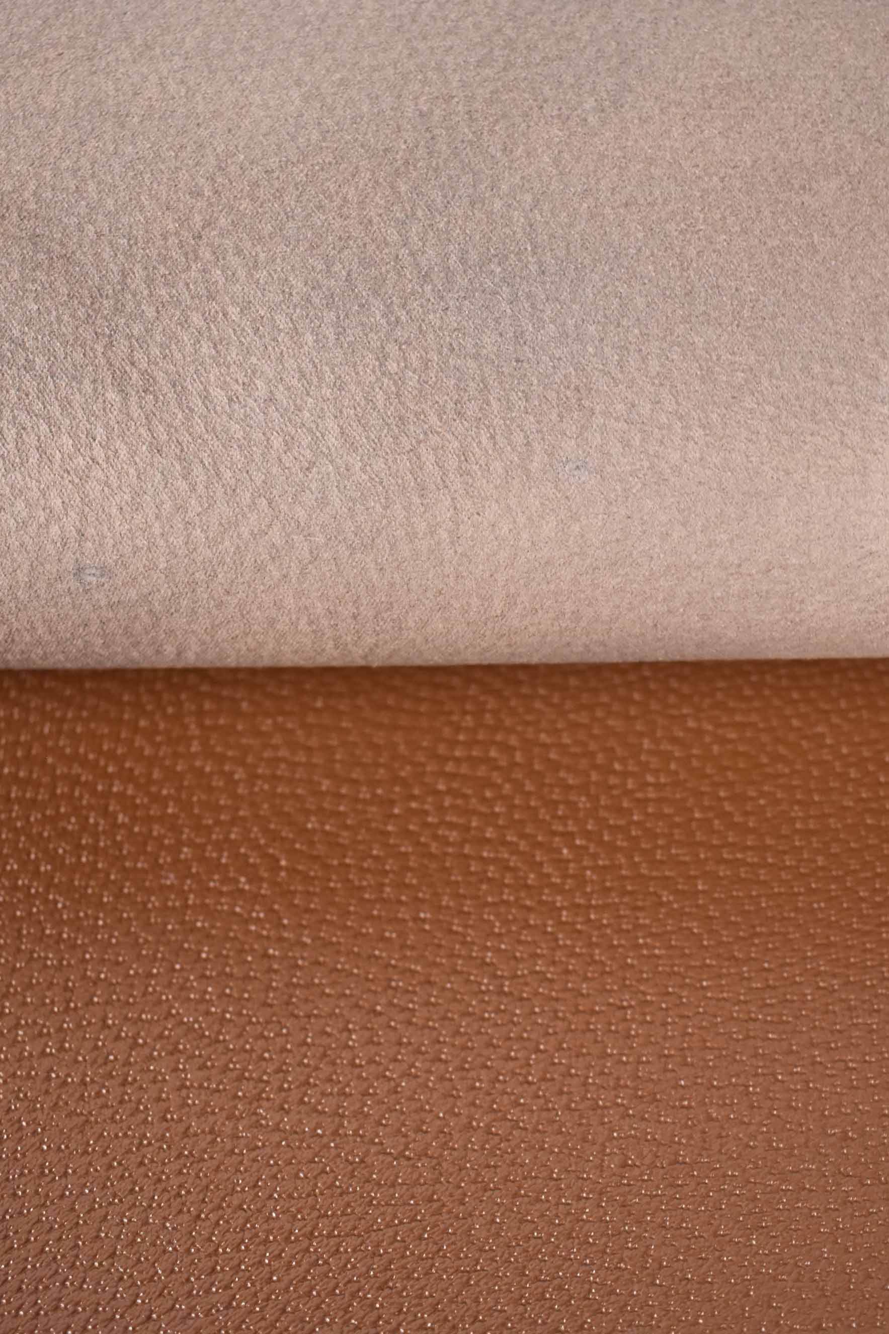 Piel de becerro entera con estampado de dólar marrón