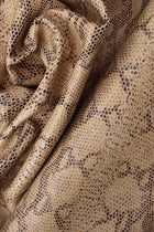 Südafrika Lammfell Python-Prägung 0,9 mm, Beige, Reptiliendruck