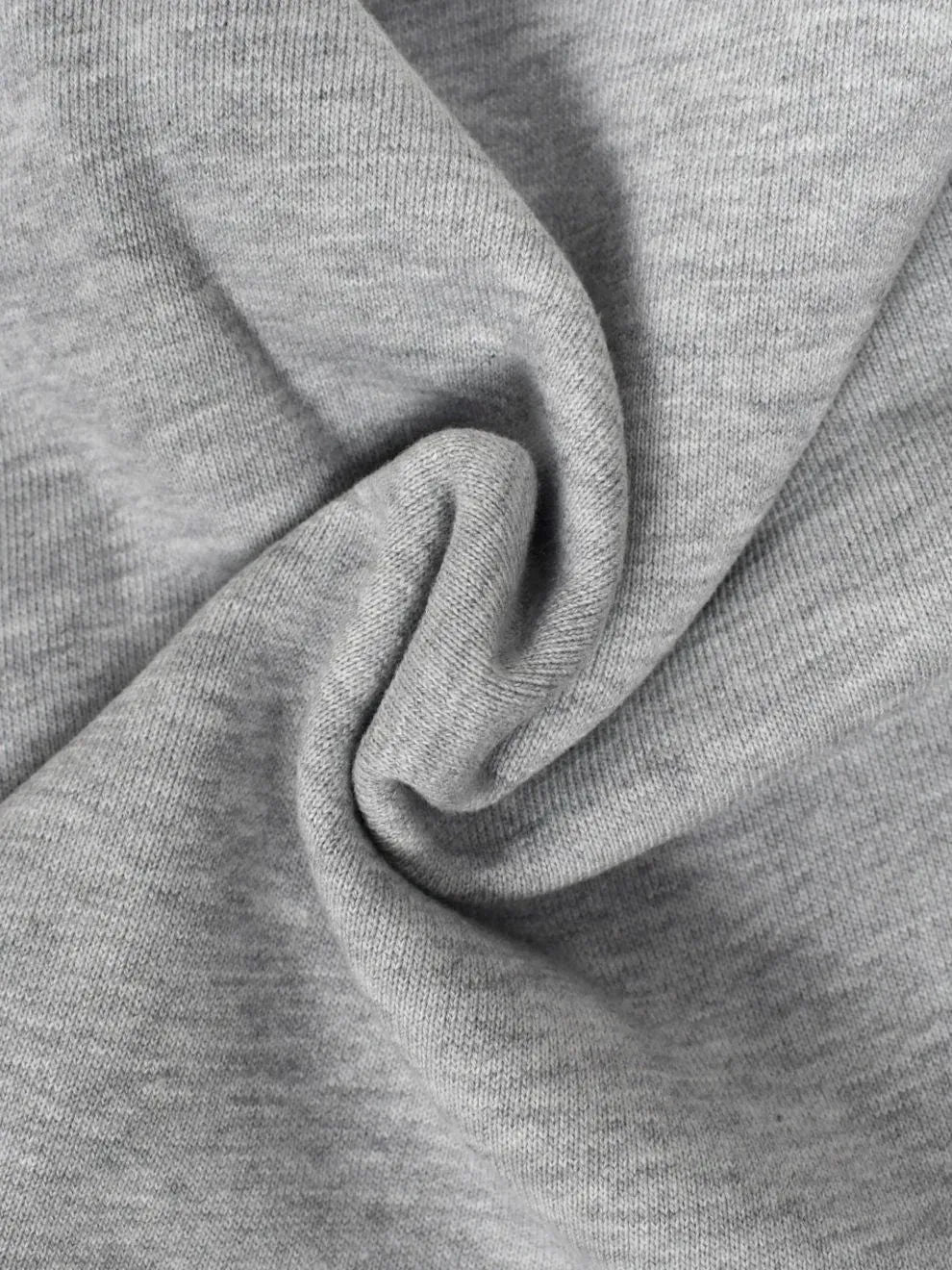 Felpa in puro cotone grigio melange Felpa in puro cotone grigio melange