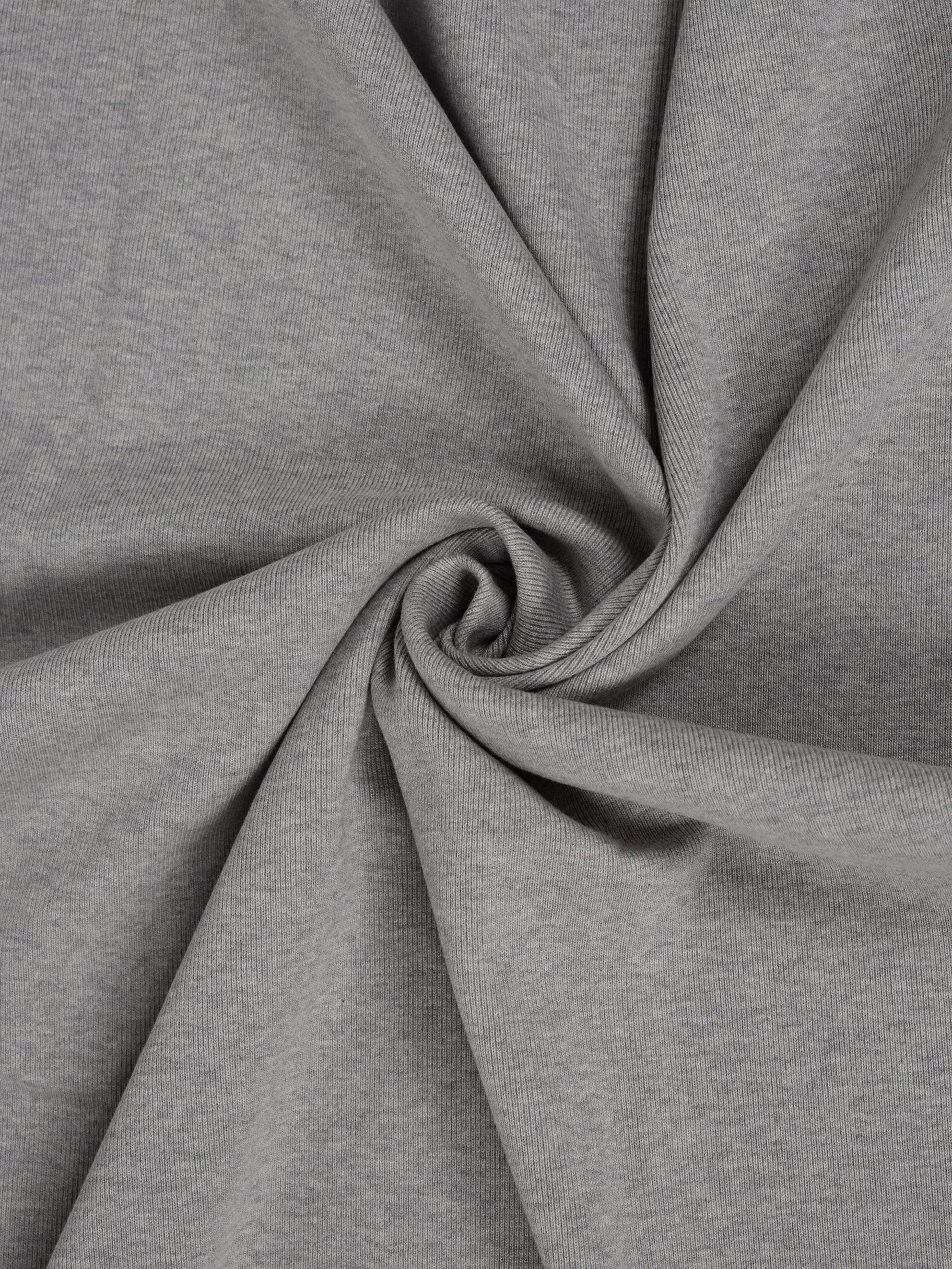 Light grey melange cotton sweatshirt rib Light grey melange cotton sweatshirt rib