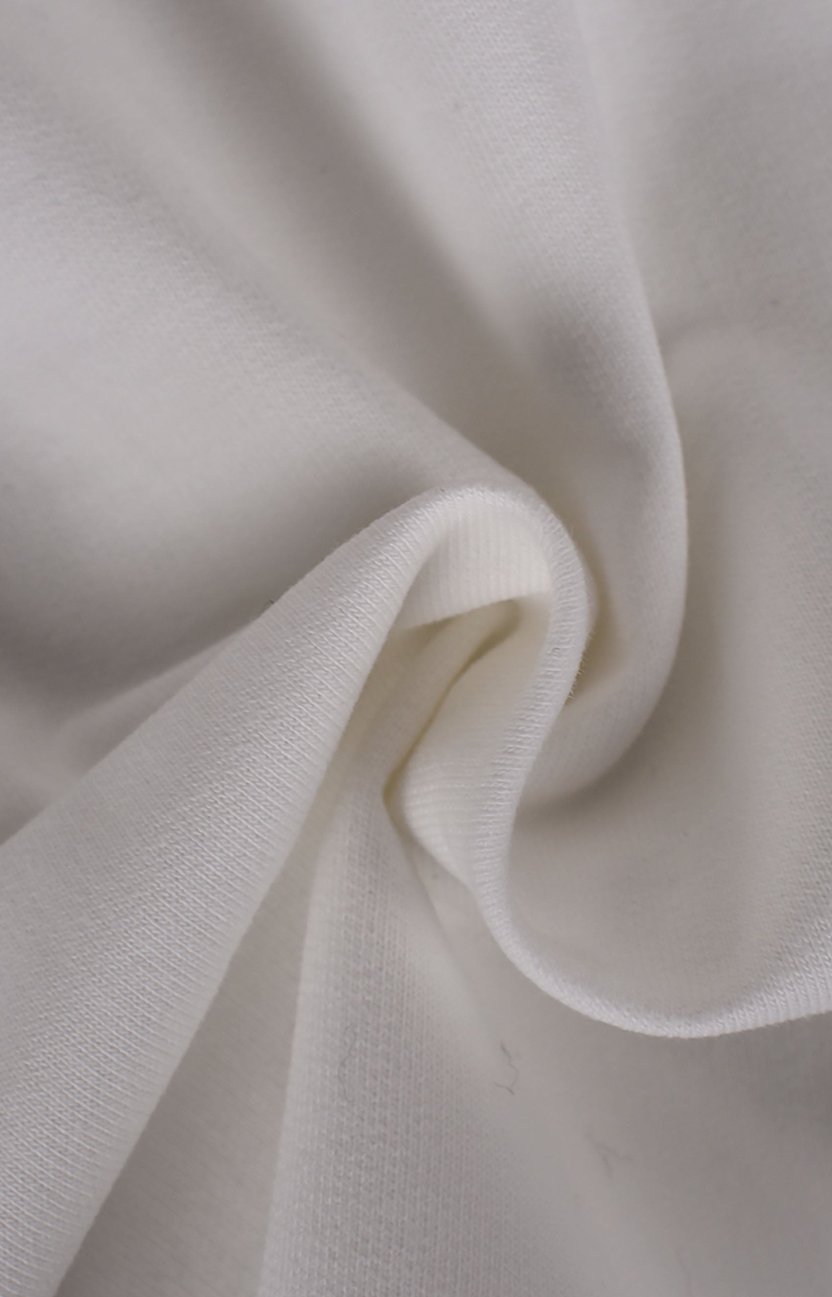 Pure white cotton sweatshirt