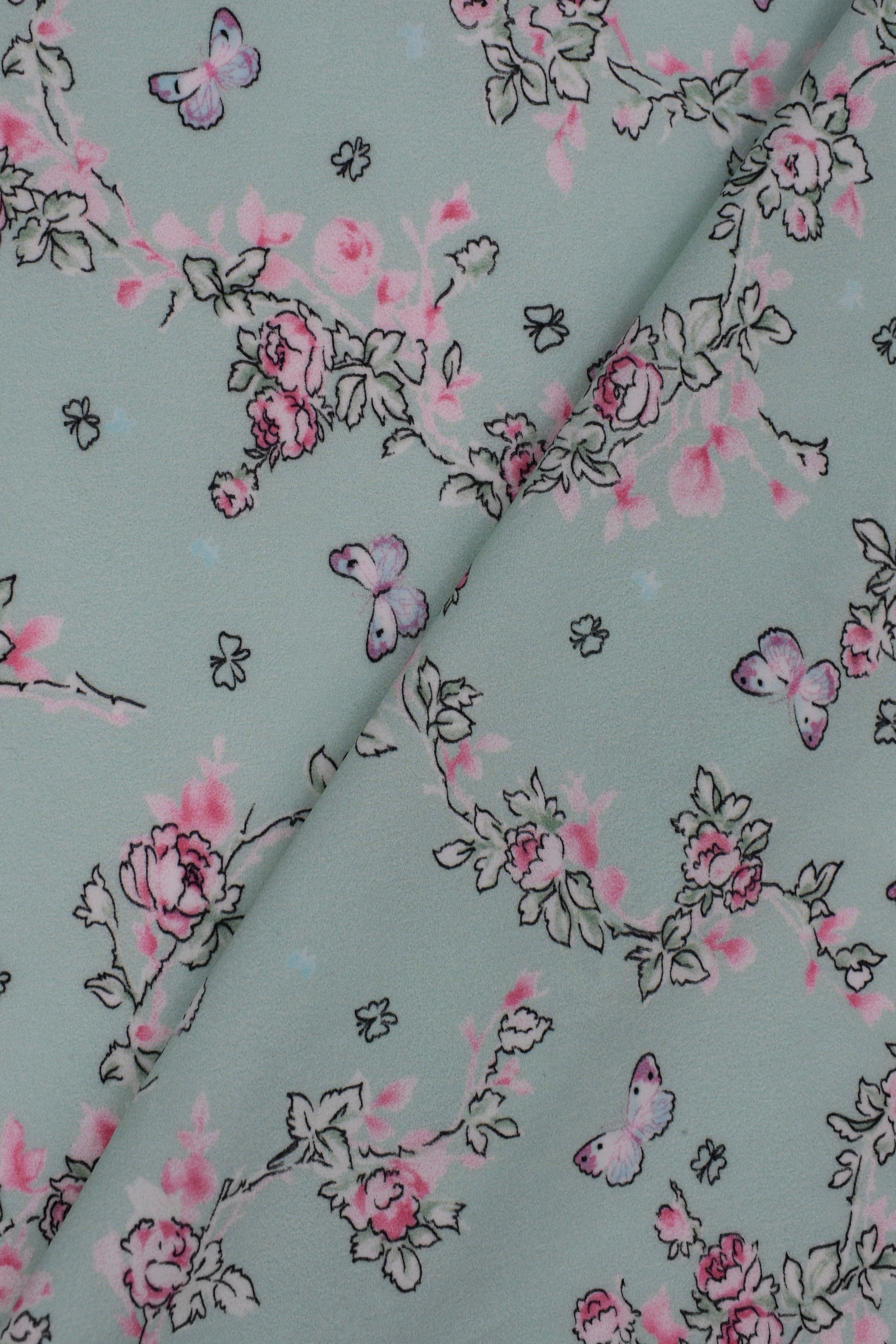 Printed bi-elastic crepe Printed bi-elastic crepe