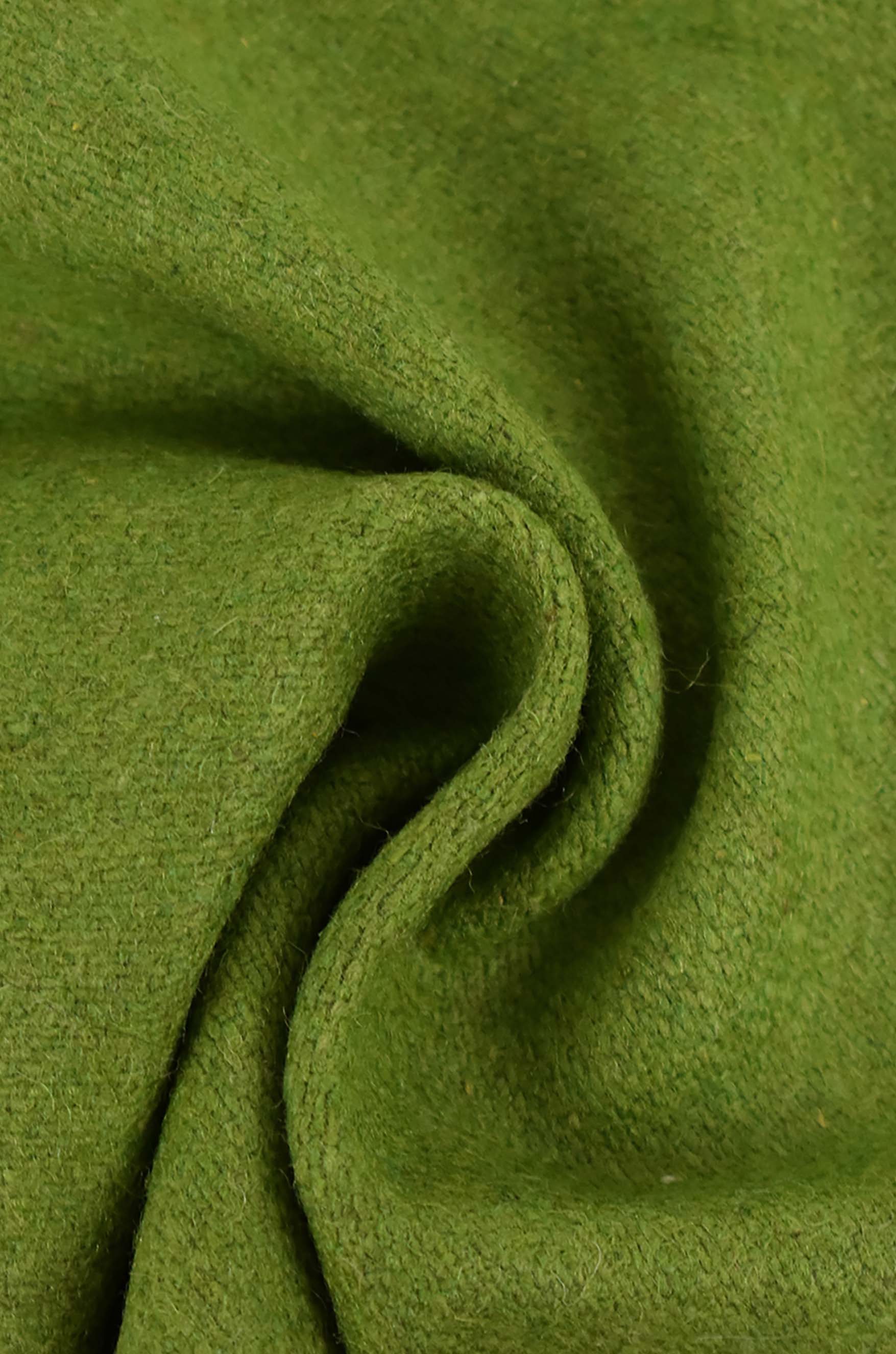 Green wool blend cloth