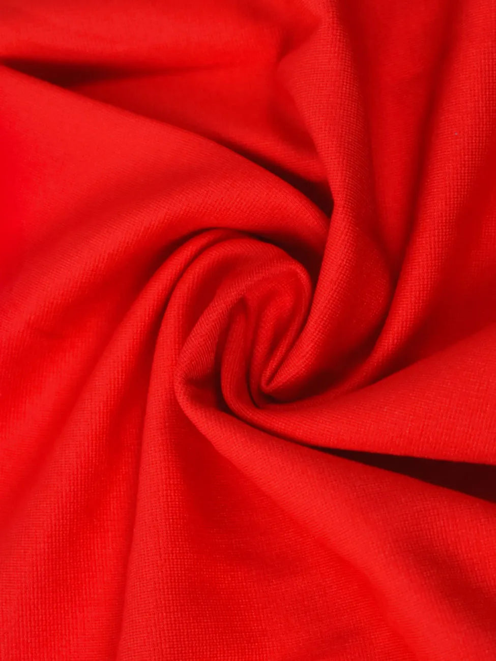 Point de Milan en viscose stretch rouge